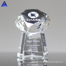 Block Black for Personalized Crystal Plaques Awards Crushed Clear Crystal Diamond Trophy Crystal